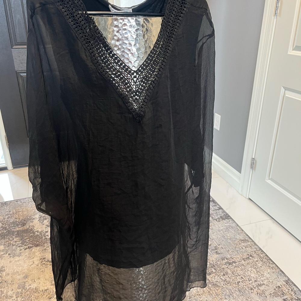 PARADISE SWIM best black pool dress classy sexy size small dressing rich